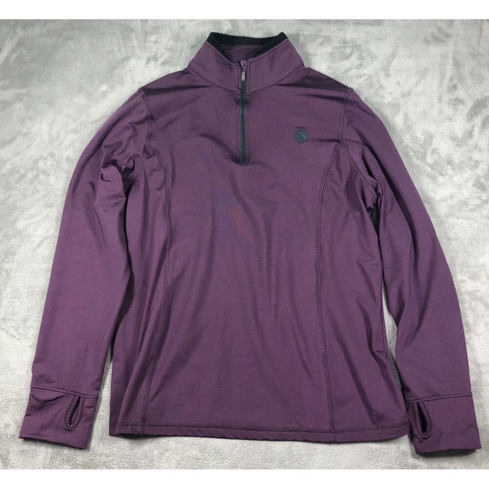 ROMFH Micro Cool Touch Quarter Zip Sweatshirt Womens Purple Size XL Equestrian